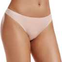 voenxe Seamless Women Underwear Thongs,No Show Ladies Thong,No Line Workout Breathable Comfortable Panties,Soft Undies,5-Pack (Beige, XS)