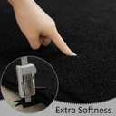 Soft Runner Rugs for Bedroom 2x6, Non Slip Runners for Hallway Kitchen Laundry Dorm Washable, Minimalist Low Pile Long Rugs for Boys Men Girls Kids, Black