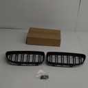E90 Grille - Front Kidney Grille Double Slats Glossy Black Compatible with 2009-2011 BMW 3 series E90 323i 328i 328xi 335d 335i 335xi Sedan LCIE91 328i 328xi Touring LCI
