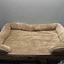 EHEYCIGA Orthopedic Dog Beds for Large Dogs, Waterproof Memory Foam Large Dog Bed with Sides, Non-Slip Bottom and Egg-Crate Foam Pet Couch Bed with Washable Removable Cover, Camel (36.0"L x 27.0"W x 6.5"Th)