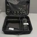 Gzcz Large Capacity Travel Makeup Train Case,Professional Cosmetic Bags for Women,Portable Makeup Brush Bag Organizer Storage with Adjustable Dividers and Shoulder Strap (Black)