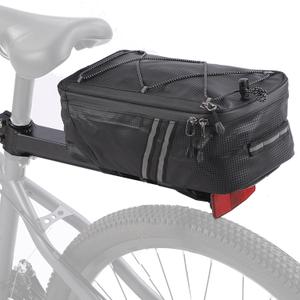 Rear Bike Rack,Bike Cargo Rack,Aluminum Alloy,Large Size Reflective,Full - Enclosed Integrated Chuck,Universal