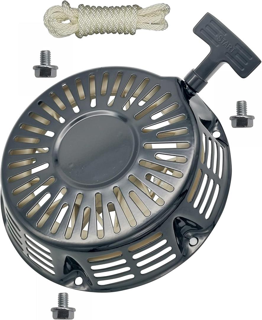 YAMAKATO GX390 Recoil Pull Starter w/Pull Cord for 11hp 13hp Honda and Clones GX340 GX610 GX620 Champion 420cc 439cc 459cc 389cc 338cc Black 28400-ZE3-W01ZA