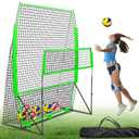 Volleyball Training System 8 x 11 FT Volleyball Practice Net Sturdy, Adjustable, Portable Training Equipment for Indoor Outdoor Serving Passing Practice