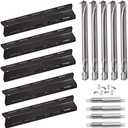 Grill Replacement Parts for Kenmore 5 Burner 146.47468610, 146.23680310, 146.47469610, Kenmore 4 Burner 146.34611410, 146.34611411, 146.10017510 Gas Grills, Pipe Burner, Heat Plate, Carryover Tube.