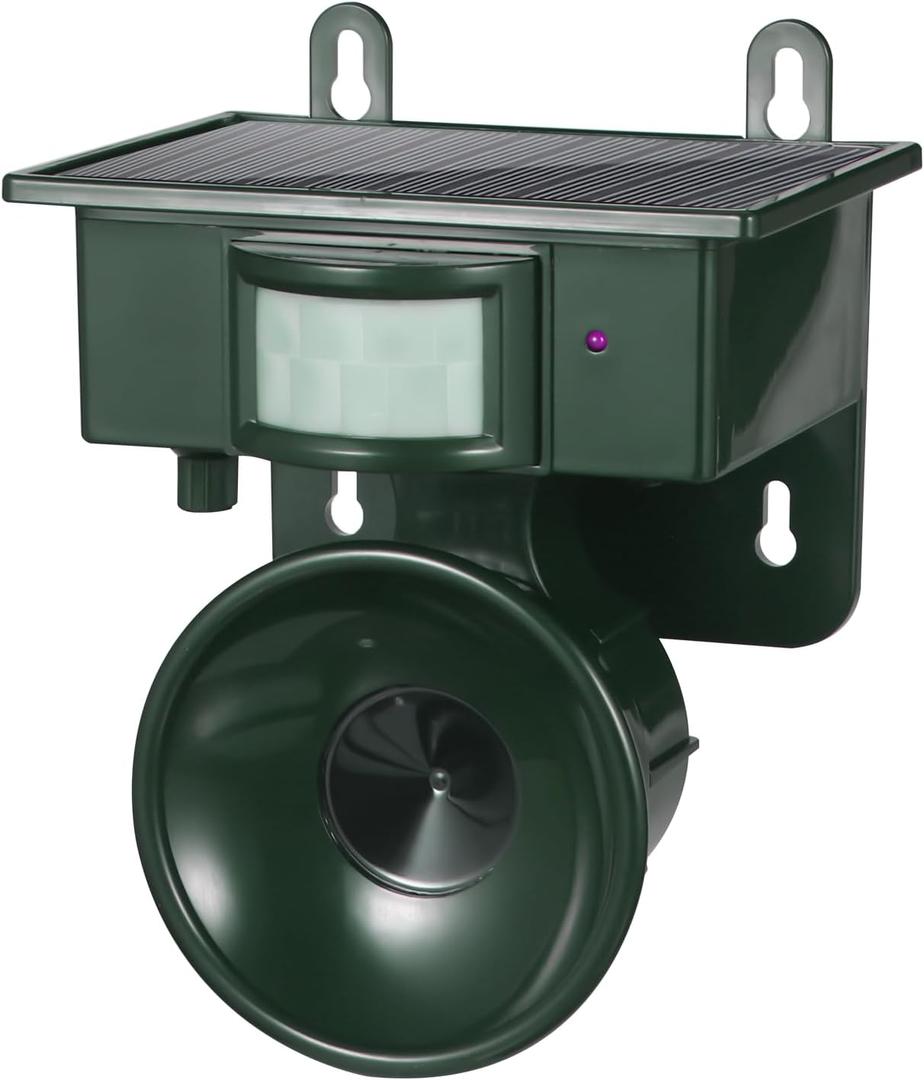 2026 Upgraded Ultrasonic Woodpecker Deterrent for House Solar Bird Repellent Devices Outdoor IP65 Waterproof Animal Repeller to Keep Pigeon Bird Away from Patio Balconies Farm