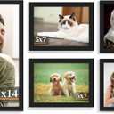 PEALSN 7 Pack Collage Picture Frames, Gallery Wall Frame Set with One 11x14, Two 5x7, and Four 4x6, Multiple Photo Frames for Wall Gallery Decor, Black