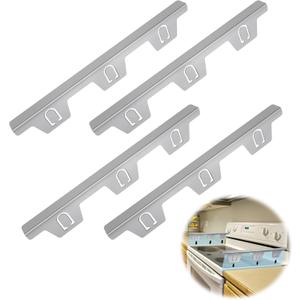 4PCS Stove Gap Covers Stainless Steel, Stove Top Gap Cover, Retractable Stainless Steel Stove Counter Gap Filler, Counter Oven Gap Space Cover, Kitchen Stove Side Gap Guards