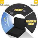 AAAAAcessories Outdoor Deep Seat Cushions, Waterproof, Fade-Resistant Patio Furniture Replacement Cushions, Set of 2, 24" x 24" x 5", Black