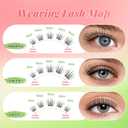KEYYOU Lisbon Lash Clusters Kit Fairy Lash Extension Kit C Curl 108Pcs Eyelash Extension Kit Wispy Natural Invisible Band Lash Kit with Waterproof DIY Lash Extension Kit at Home(Lisbon-C-8-16MIX)