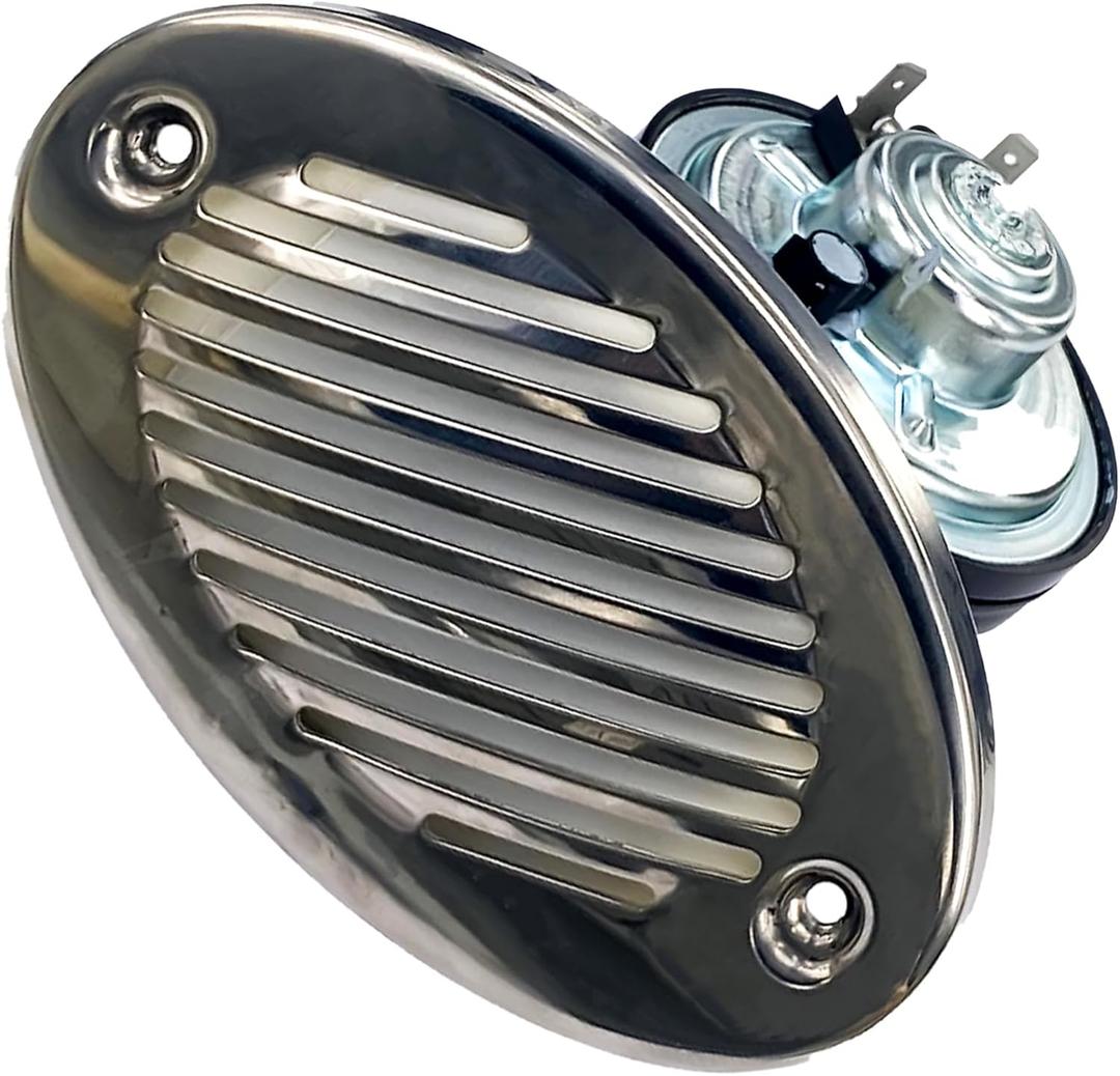 Boat Horns 5190512 12V Waterproof Marine Horn with 316 Stainless Steel Grill 125DB Strong Loud Sound
