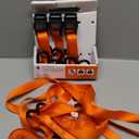 BLACK+DECKER BDX1004 Black/Orange 1" x 10' Cam-Buckle Tie Down Straps - 300 lb Safe Working Load / 900 lb Break Strength, 4 Pack