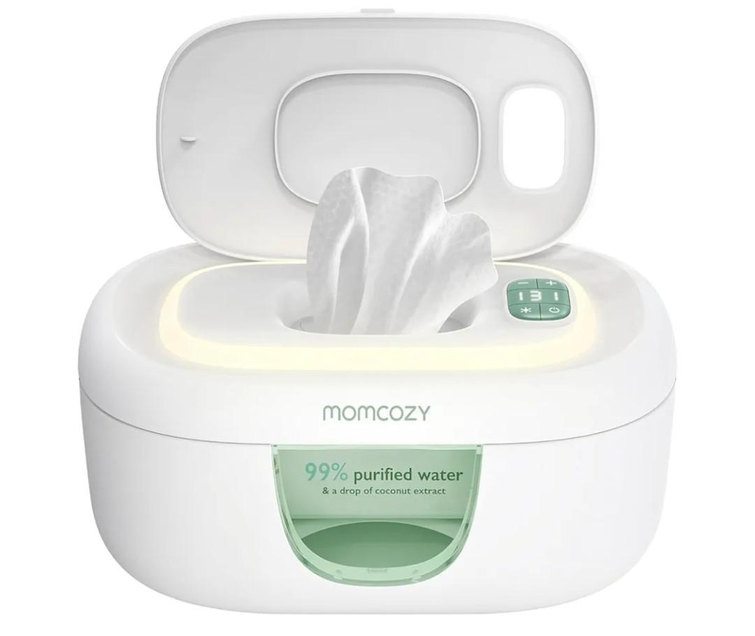 Momcozy Baby Wipe Warmer, Innovative Spring Design, Large Capacity Wipes Dispenser, Fast and Even Heating, 4 Modes of Temperature Heating Control, Diaper Wipe Warmer with Night Light