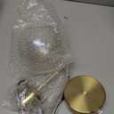 BOKT Mid Century Modern Globe Wall Sconce Lighting Brushed Brass Gold Amber Glass Round Wall Light Fixture Vintage Vanity Globe Bathroom Bar Wall Lamp (Gold+Amber)