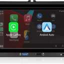 Double din Car Stereo Compatible with Wireless Carplay Android Auto with Bluetooth/FM/AM Radio/USB/High Power Car Radio for VW Golf 5 6 Passat Jetta Caddy EOS T5 Tiguan Touran CC Polo