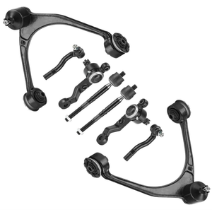 8pc Front Upper Control Arms Suspension Kit Fit for 1998-2005 Lexus GS300 1998-2000 GS400 2001-2005 GS430 with Lower Ball Joints Tie Rods