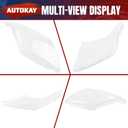 AUTOKAY 20871473, 20916371 Left+Right Side Headlight Headlamp Clear Lens Cover Fits for Cadillac SRX 2010-2015