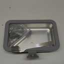 Bakpoco Stainless Steel Bento Box for Adult, 42oz Leak-Proof Metal Lunch Box Containers with Adjustable Divider, Microwave-Safe, Lunchbox with Glass Lid for Work Travel, Silver