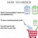 Teeny Fox Mama Bear Papa Sister Brother Baby Cute Matching Outfits Couple Shirts (Gray, XS)