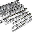 GEARWRENCH 163 Piece , 3/8, &  Drive 6 Point Standard and Deep SAE/Metric Master Socket Set - 89073