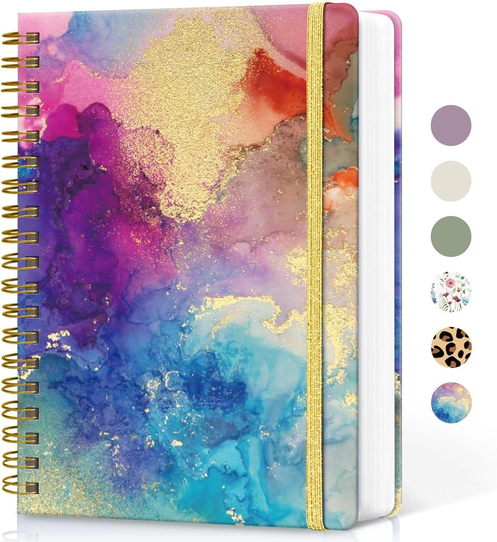 Lined Spiral Notebook Journal for Work, 300 Pages Thick B5 (7.1"x10") College Ruled Journal for Women & Writing, Hardcover Notebook for Note Taking, Perfect for Office Home School, Color Splash Lined Spiral Notebook Journal for Work, 300 Pages Thick B5 (7.1"x10") College Ruled Journal for Women & Writing, Hardcover Notebook for Note Taking, Perfect for Office Home School, Color Splash