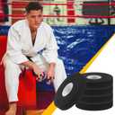 2 x Nuanchu 24 Rolls Athletic Finger Tape, 0.5 Inch x 45 ft Sports Tape for Rock Climbing, Volleyball, Basketball & Jiu Jitsu, Flexible Finger Support for Training and Spring Sports, Black
