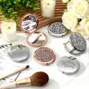 Kathfly 10 Pcs Bulk Inspirational Compact Mirror Small Thank You Mom Gifts Portable Round Pocket Makeup Mirror for Women Coworkers Teacher Nurse Employee Party Favors(Multicolored)