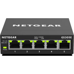NETGEAR 5-Port Gigabit Ethernet Easy Smart Managed Essentials Switch GS305E - Desktop or Wall Mount, Home Network Hub, Office Ethernet Splitter