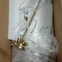 Acrylic Antler Chandelier Ceiling Light Fixtures, Deer Antler Chandelier Lighting, Resin Antlers Pendant Light for Dining Room, Living Room, Bedroom, Kitchen, Cabin, Farmhouse 32.3" 9 Lights (Gold)