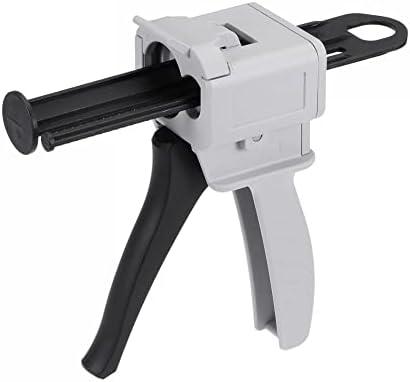 uxcell 50ml Manual AB Epoxy Resin Mixing Applicator Dispenser Gun with Glue Mixing Rate of 10:1