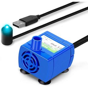 Cat Water Fountain Pump, Pet Water Fountain Pump Replacement Pump DRDC160 Motor for for Round, Cubic, Flower Cap Cat Fountain