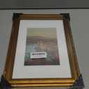 Golden State Art, 9X12 Photo Frame with White Mat for 6X8 Pictures & Real Glass, 1.25-Inch Wide, Dark Gold