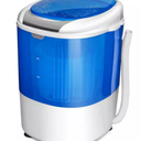 Portable Mini Counter Top Washing Machine 5.5lbs Spin Basket Laundry Grey/Blue