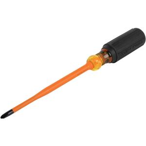 Klein Tools 6936INS Insulated Screwdriver, Made in USA, Screwdriver with 1000V Slim Profile Tip, #2 Phillips with 6-Inch Shank, Cushion-Grip Handle