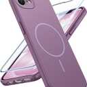 FNTCASE for iPhone 17e & iPhone 16e Case: [Compatible with Magsafe] Solid Matte Magnetic Phone Cover with [Full Camera Protection] [Screen Protector] Military Grade Shockproof Protective, Lavender