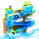 Tub Works Splash Wheels Bathtime Raceway Car Ramp Toddler Bath Toy Race Car Track with 2 Water-Activated Light-Up Racers Light Up Bath Toys Flash & Change ColorsEngaging Bathtub Toys for Kids missing some