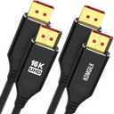 16K 8K Displayport Cable 10FT 2Pack, High-Speed DP Cord CL3, 8K@60Hz, 4K@144Hz, Support 40Gbps, High Refresh Rate for Gaming Monitor, Laptop, HBR3, HDR, Graphics Card 4090,7900, PC (10Feet)