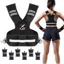 Adjustable Weighted Vest for Women & Men,20-32lb Vest with 6 Ironsand Weights for Strength Training,Weight Vest with Reflective Strip for Running Walking Exercise Workout