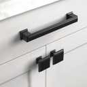 Asidrama 10 Pack 5 Inch(128mm) Matte Black Kitchen Cabinet Handles Cabinet Pulls Kitchen Cabinet Hardware for Cupboard Drawer Pulls
