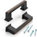 10 Pack 3 Inch Hole Centers, Oil Rubbed Bronze Cabinet Pulls Brushed Bronze Cabinet Handles Bronze Kitchen Hardware for Cabinets ZP2206 Drawer Bedroom Dresser Bathroom Vanity Cupboard Closet