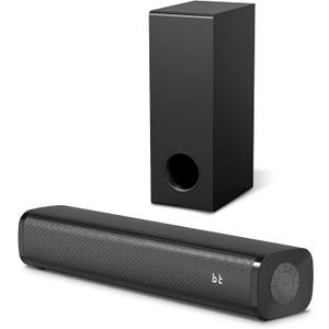 Wohome Sound Bar for Smart TV with Wired Subwoofers, 2.1 Channel Small TV Soundbar Speakers, Home Theater Surround Sound System, Bluetooth 5.3/ Optical/AUX Connectivity