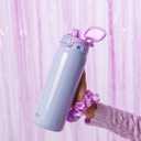 Ello Pop & Fill 18oz Stainless Steel Kids Water Bottle with Quick Fill Lid | Vacuum Insulated BPA Free Bottle with Leak Proof Straw and Chug Lid, Dishwasher Safe, Gift For Kids Teens, Purple Holo