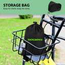 Topcrown Bike Cover Waterproof Outdoor Storage for 2 Bikes, Bicycle Cover Rain Sun UV Dust Wind Proof with Storage Bag for Mountain Road Bike/Ebike (210D Black+Green, XXL Size for 2 bikes)