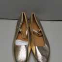 Riekhany Mary Jane Ballet Flats for Women Casual Square Toe Slip On Flats Comfortable Ankle Buckle Strap Ballerina Shoes, Gold, Size 9.5