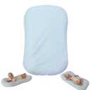 Snuggle Style Baby Nest, Baby Lounger, Organic Cotton Lounger for Baby, Breathable Portable Secure - Snuggle Collection (Blue)