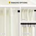 MIULEE Ivory Thermal Insulated Curtains 63 Inch Long 2 Panels Set for Summer Heat Blocking Non See Through Privacy Thick Semi Sheer Light Filtering Back Tab Window Drapes for Bedroom Living Room