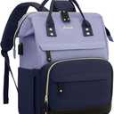 LOVEVOOK Laptop Backpack for Women, 15.6 Inch Work Business Backpacks Purse with USB Port, Large Capacity Nurse Bag College Bookbag for School, Waterproof Casual Daypack for Travel (Apricot-coffee)