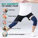 Professional Knee Brace for Pain Relief 2 Pack,Medical Knee Compression Sleeve, Knee Support with Horizontal Knit Tech for Meniscus Tear (Blue, X-Large)