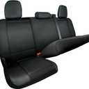 Bench Seat Cover Fits All Full-Size Silverado F-150 Ram Sierra Titan Tundra Pickup Trucks; Folding Bench or Standard Bench Seats; Premium Faux Leather, Black (1370036LT)