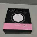 Auxmir 2025 Upgraded 20X Magnifying Mirror with Light, Makeup Mirror with 2-Level Lights, Vanity Mirror with Power Suction Cup and Tweezers, 360 Swivel, Portable Bathroom Mirror for Home Travel